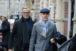 Amsterdam 23 november 2015 
Mart Visser met zijn vriend / partner Jop op straat