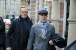 Amsterdam 23 november 2015 
Mart Visser met zijn vriend / partner Jop op straat