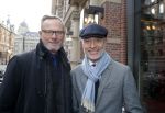 Amsterdam 23 november 2015 
Irene v d Laar stapt uit taxi.5 jaar nieuwe de la mar en 15 jaar de joop en Janine v d Ende foundation. Mart Visser met vriend Jop