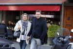 Amsterdam 28 november 2015 
Pieter v d Hoogenband met zijn vriendin Marie JosÃ© Crooijmans op de cornelis schuytstraat
