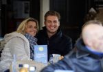 Amsterdam 28 november 2015 
Pieter v d Hoogenband met zijn vriendin Marie JosÃ© Crooijmans op de cornelis schuytstraat