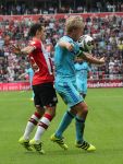 Eindhoven, 18 September 2016 PSV-Feyenoord, eindstand 0-1 Kompetitie Seizoen 2016/2017
Dirk Kuyt Andres Guardado