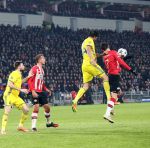 Eindhoven, 6 December 2016 Laatse groepswedstrijd in de Champions League Seizoen 2016/2017 PSV-FC Rostov, eindstand 0-0 en uitschakeling voor het gehele Europese Voetbal.
Gaston Pereiro en Luuk de Jong