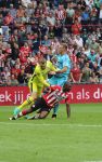 Eindhoven, 18 September 2016 PSV-Feyenoord, eindstand 0-1 Kompetitie Seizoen 2016/2017
Jeroen Zoet Jetro Willems Nicolai Jorgensen