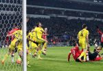 Eindhoven, 6 December 2016 Laatse groepswedstrijd in de Champions League Seizoen 2016/2017 PSV-FC Rostov, eindstand 0-0 en uitschakeling voor het gehele Europese Voetbal.
Jeroen Zoet in aanval Siem de Jong Bart Ramselaar Hector Moreno Joshua Brenet