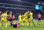 Eindhoven, 6 December 2016 Laatse groepswedstrijd in de Champions League Seizoen 2016/2017 PSV-FC Rostov, eindstand 0-0 en uitschakeling voor het gehele Europese Voetbal.
Jeroen Zoet in aanval Siem de Jong Bart Ramselaar Hector Moreno Joshua Brenet