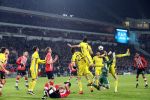 Eindhoven, 6 December 2016 Laatse groepswedstrijd in de Champions League Seizoen 2016/2017 PSV-FC Rostov, eindstand 0-0 en uitschakeling voor het gehele Europese Voetbal.
Jeroen Zoet in aanval Siem de Jong Bart Ramselaar Hector Moreno Joshua Brenet