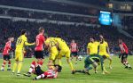 Eindhoven, 6 December 2016 Laatse groepswedstrijd in de Champions League Seizoen 2016/2017 PSV-FC Rostov, eindstand 0-0 en uitschakeling voor het gehele Europese Voetbal.
Jeroen Zoet in aanval Siem de Jong Bart Ramselaar Hector Moreno Joshua Brenet