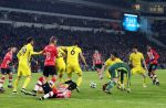 Eindhoven, 6 December 2016 Laatse groepswedstrijd in de Champions League Seizoen 2016/2017 PSV-FC Rostov, eindstand 0-0 en uitschakeling voor het gehele Europese Voetbal.
Jeroen Zoet in aanval Siem de Jong Bart Ramselaar Hector Moreno Joshua Brenet