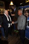 Amsterdam 25 november 2016
Boekpresentatie Johnny Rep bij cafe Scheltema. Johan Derksen reikt eerste exemplaar uit aan Heinz Stuy . Het boek is geschreven door  Mark v d Heuvel.