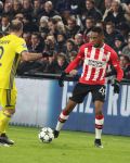 Eindhoven, 6 December 2016 Laatse groepswedstrijd in de Champions League Seizoen 2016/2017 PSV-FC Rostov, eindstand 0-0 en uitschakeling voor het gehele Europese Voetbal.
Joshua Brenet