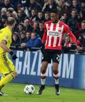 Eindhoven, 6 December 2016 Laatse groepswedstrijd in de Champions League Seizoen 2016/2017 PSV-FC Rostov, eindstand 0-0 en uitschakeling voor het gehele Europese Voetbal.
Joshua Brenet