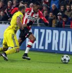 Eindhoven, 6 December 2016 Laatse groepswedstrijd in de Champions League Seizoen 2016/2017 PSV-FC Rostov, eindstand 0-0 en uitschakeling voor het gehele Europese Voetbal.
Joshua Brenet