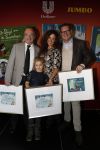 Amsterdam 14 november 2016
Winston Gerschtanowitz presenteerde de nieuwe sinterklaasboeken van Jumbo gemaakt door Katja  en Wim Schuurman Albert Verlinde en Wesley Sneijder die helaas niet aanwezig kon zijn in de Bibliotheek van Amsterdam. Katja had dochter Sammie mee genomen.