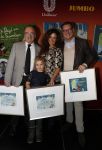 Amsterdam 14 november 2016
Winston Gerschtanowitz presenteerde de nieuwe sinterklaasboeken van Jumbo gemaakt door Katja  en Wim Schuurman Albert Verlinde en Wesley Sneijder die helaas niet aanwezig kon zijn in de Bibliotheek van Amsterdam. Katja had dochter Sammie mee genomen.