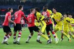 Eindhoven, 6 December 2016 Laatse groepswedstrijd in de Champions League Seizoen 2016/2017 PSV-FC Rostov, eindstand 0-0 en uitschakeling voor het gehele Europese Voetbal.
Luuk de Jong Nicolas Isimat-Mirin Davy Propper