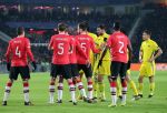 Eindhoven, 6 December 2016 Laatse groepswedstrijd in de Champions League Seizoen 2016/2017 PSV-FC Rostov, eindstand 0-0 en uitschakeling voor het gehele Europese Voetbal.
Luuk de Jong Nicolas Isimat-Mirin Davy Propper