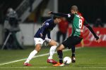 Nijmegen 22-02-2014 Eredivisie NEC - PSV. Eindstand 1-2. Bryan Ruiz (psv) en Ryan Koolwijk (nec).
Foto: John Claessens