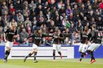 Seizoen 2011-2012 Eindhoven 22-04-2012. Eredivisie PSV - NEC. Uitslag 1-2. Doelpunt voor NEC door Navarone Foor. Leroy George, Genero Zeefuik, Bram Nuytinck en Ryan Koolwijk (NEC).
Foto: EIB/John Claessens