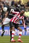 Seizoen 2011-2012 Eindhoven 22-04-2012. Eredivisie PSV - NEC. Uitslag 1-2. Atiba Hutchinson (PSV) en Ryan Koolwijk (NEC).
Foto: EIB/John Claessens