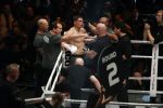 Oberhausen 10 december 2016
Rico Verhoeven wint zijn gevecht met Badr Hari tijdens de GLORY COLLISION in Oberhausen.
