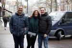 Amsterdam 13 december 2016 
Ruud Gullit met zijn vriendin Karin de Rooij en goede vriend Marco Achmad op de cornelis schuytstraat