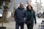 Amsterdam 13 december 2016 
Ruud Gullit op de cornelis schuytstraat met zijn vriendin Karin de Rooij