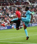 Eindhoven, 18 September 2016 PSV-Feyenoord, eindstand 0-1 Kompetitie Seizoen 2016/2017
Terence Kongolo en Santiago Arias