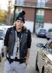Amnsterdam 24 november 2016
Tony Peroni  jr met zijn audi die gestickerd is met tijgerprint . Tony was bij Buddha to Buddha