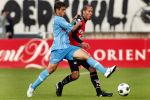 NIJMEGEN - NEC - Heracles Almelo 27-08-2011 Voetbal, Eredivisie, seizoen 2011-2012, stadion McDos Goffertstadion, 2 - 1, NEC speler Ryan Koolwijk (R) met Heracles Almelo speler Everton(L).  Foto: Ton Niessing