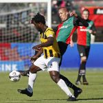 NEC - Vitesse 16-10-2011 Eredivisie, 2011-2012 
NEC player Ryan Koolwijk (R),  Vitesse player Wilfried Bony (L)
Photo: EIB/Ton Niessing