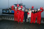 Amsterdam 1 december 2017
Wereld aidsdag met Nicolette Kluijver en Angela Groothuizen.
Ze varen met de pond achter Centraal Station naar de overkant van het IJ