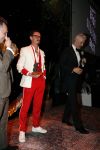 Amsterdam 16 november 2017
Esquire best geklede man van Nederland verkiezing in hotel Krasnapolsky. Best geklede gast en Arno Kantelberg