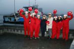 Amsterdam 1 december 2017
Wereld aidsdag met Nicolette Kluijver en Angela Groothuizen.
Ze varen met de pond achter Centraal Station naar de overkant van het IJ