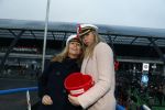Amsterdam 1 december 2017
Wereld aidsdag met Nicolette Kluijver en Angela Groothuizen.
Ze varen met de pond achter Centraal Station naar de overkant van het IJ