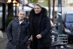 Amsterdam 22 november 2017 
Thomas Berge op straat in Amsterdam zuid met Billy Dans