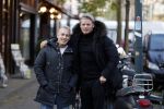 Amsterdam 22 november 2017 
Thomas Berge op straat in Amsterdam zuid met Billy Dans