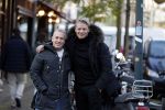 Amsterdam 22 november 2017 
Thomas Berge op straat in Amsterdam zuid met Billy Dans
