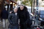 Amsterdam 22 november 2017 
Thomas Berge op straat in Amsterdam zuid met Billy Dans