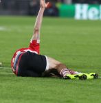 Eindhoven, 24 Oktober 2018 PSV-Tottemham Hotspur.
Duel in de voorronde Champions League, eindstand 2-2.
Hirving Lozano geblesseerd