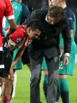 Eindhoven, 24 Oktober 2018 PSV-Tottemham Hotspur.
Duel in de voorronde Champions League, eindstand 2-2.
Hirving Lozano geblesseerd