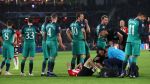 Eindhoven, 24 Oktober 2018 PSV-Tottemham Hotspur.
Duel in de voorronde Champions League, eindstand 2-2.
Hirving Lozano geblesseerd