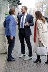 Den Haag 3 december 2018
Minister Hugo de Jonge arriveert bij libelle Nieuwscafe ( in Dudok. Ebru Umar interviewt hem. matthijs Albers intervieuwt hem