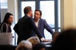 Den Haag 3 december 2018
Minister Hugo de Jonge arriveert bij libelle Nieuwscafe ( in Dudok. Ebru Umar interviewt hem.