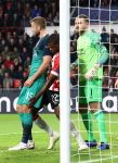 Eindhoven, 24 Oktober 2018 PSV-Tottemham Hotspur.
Duel in de voorronde Champions League, eindstand 2-2.
Jeroen Zoet Denzel Dumfries en Eric Dier
