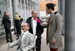 Den Bosch 30 november 2018
Rechtszaak tussen Johan Vlemmix en Patricia Paay. Johan kwam met een look a like pop ( in rolstoel) van zichzelf en Patricia kwam met haar man Robbert Hinfelaar naar de rechtbank in Den Bosch.