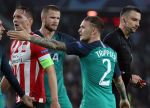 Eindhoven, 24 Oktober 2018 PSV-Tottemham Hotspur.
Duel in de voorronde Champions League, eindstand 2-2.
Kieran Trippier en Luuk de Jong