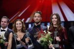 Amsterdam 19 december 2018
Sportman van het jaar verkiezing in afas live. Kjeld Nuis met Sportvrouw van het Jaar 2018 Suzanne Schulting, gehandicapte sporter van het Jaar 2018 Bibian Mentel en de coaches van het Jaar 2018 Jac Orie en Raemon Sluijter De baanwielrenners werden ploeg van het jaar, Marianne Timmer kreeg een ouvre prijs en Rico Verhoeven werd door de Zapp kijkers gekozen tot meest populaire sporter.