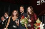 Amsterdam 19 december 2018
Sportman van het jaar verkiezing in afas live. Kjeld Nuis met Sportvrouw van het Jaar 2018 Suzanne Schulting, gehandicapte sporter van het Jaar 2018 Bibian Mentel en de coaches van het Jaar 2018 Jac Orie en Raemon Sluijter De baanwielrenners werden ploeg van het jaar, Marianne Timmer kreeg een ouvre prijs en Rico Verhoeven werd door de Zapp kijkers gekozen tot meest populaire sporter.