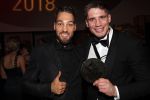 Amsterdam 19 december 2018
Sportman van het jaar verkiezing in afas live. Kjeld Nuis met Sportvrouw van het Jaar 2018 Suzanne Schulting, gehandicapte sporter van het Jaar 2018 Bibian Mentel en de coaches van het Jaar 2018 Jac Orie en Raemon Sluijter De baanwielrenners werden ploeg van het jaar, Marianne Timmer kreeg een ouvre prijs en Rico Verhoeven werd door de Zapp kijkers gekozen tot meest populaire sporter.